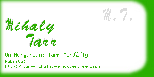 mihaly tarr business card